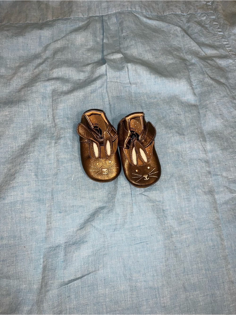 Livie & Luca Metallic Brown Bunny Mary Janes